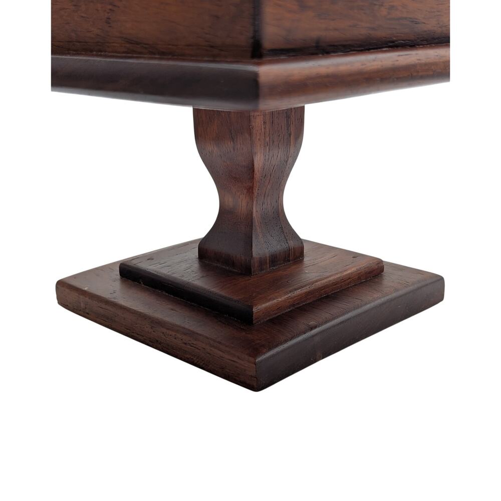 Vintage Colonial 60s Wooden Pedestal Compote Fruit Bowl - Picture 6 of 13